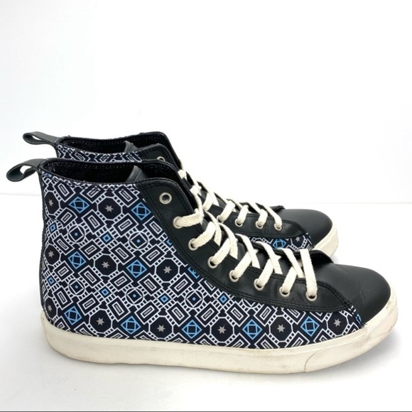 Inkkas Mosaic Print High Top Boot Sneakers Black - Picture 5 of 9